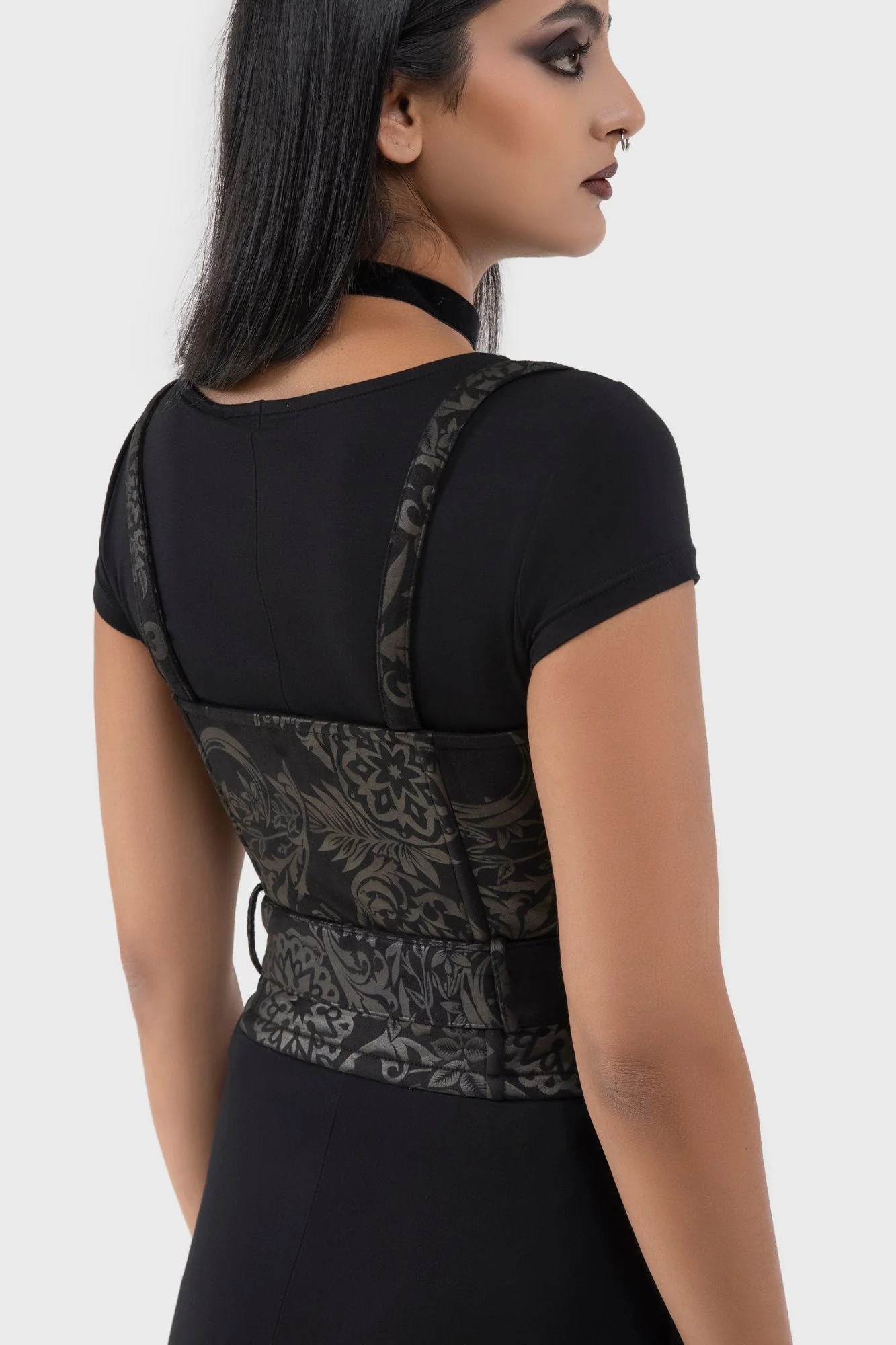 Malapas Underbust Corset Top [BLACK LILY] - Image 4